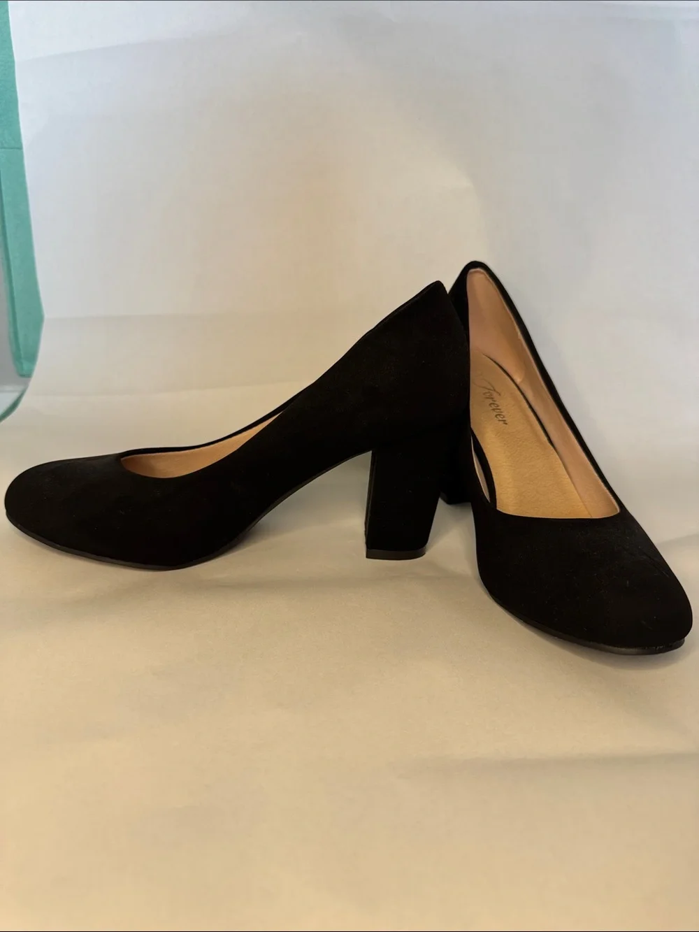 Classic Black Block Heel Pumps - Women